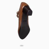 AZAFATA PULSERA – Zapatos de mujer con plataforma y tacón bajo CAMEL