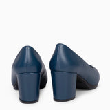 URBAN S SALON – Zapatos de tacón medio de napa MARINO