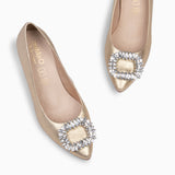CRISTAL S - Zapatos de tacón con adorno de cristal DORADA