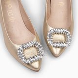 CRISTAL S - Zapatos de tacón con adorno de cristal DORADA