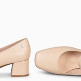 BELLA - Zapatos con pulsera y puntera cuadrada BEIGE