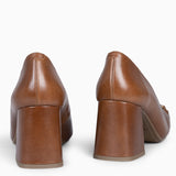MIA – Zapatos de tacón ancho CAMEL