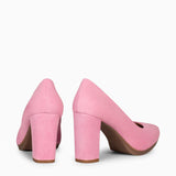 URBAN – Zapatos de tacón alto de ante ROSA CHICLE