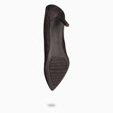 STILETTO BRIGHT - Zapatos de tacón de aguja con textura de grano MARRON