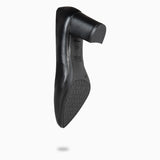 URBAN S SALON – Zapatos de tacón medio de napa NEGRO