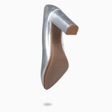 SPLASH - Zapatos de tacón con piel metalizada PLATA