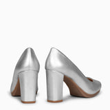 SPLASH - Zapatos de tacón con piel metalizada PLATA