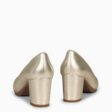 SPLASH S – Zapatos de tacón metalizados PLATINO