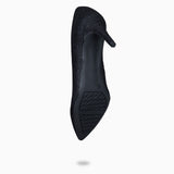 STILETTO BRIGHT - Zapatos de tacón de aguja con textura de grano NEGRO