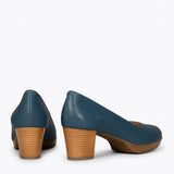 AZAFATA S - Zapatos cómodos con plataforma MARINO