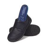 Zapatos Colegiales niños clásico de velcro en piel Azul Marino