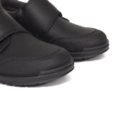 Zapatos Colegiales niños clásico de velcro en piel Negro